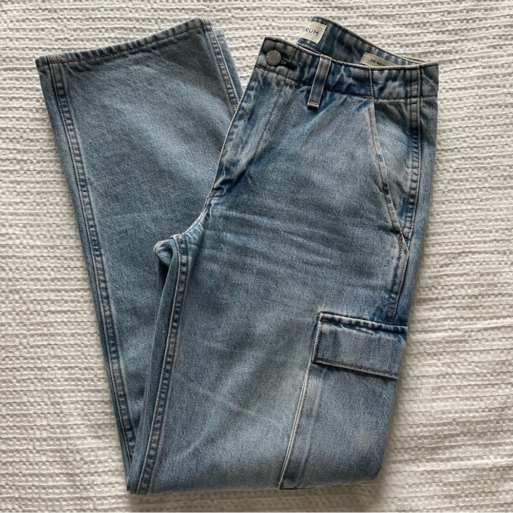 Denim Forum Low Rise Cargo Jeans